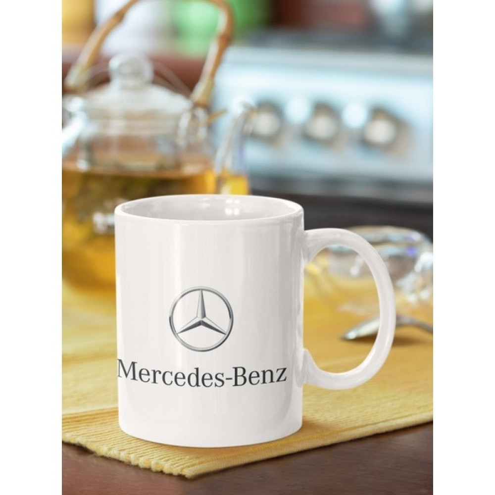 Cadde216 Mercedesbenz Logo Baskılı Porselen Kupa Bardak Fincan / Bardak / Kahve Takımı Fiyatı