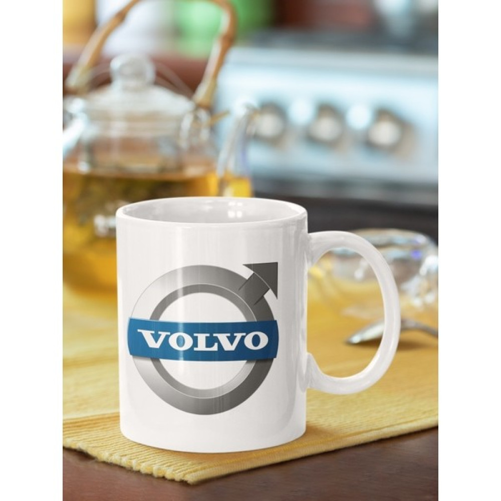 Cadde216 Volvo Logo Baskılı Porselen Kupa Bardak Fincan / Bardak / Kahve Takımı Fiyatı