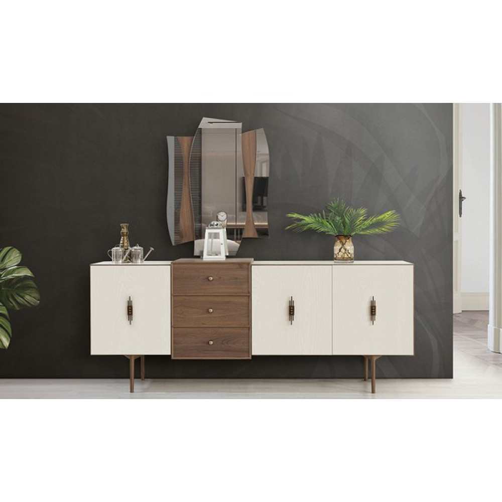 Caddeyıldız Paye Konsol - 207 x 80 x 44 cm - Ceviz Konsol Mobilya Fiyatı
