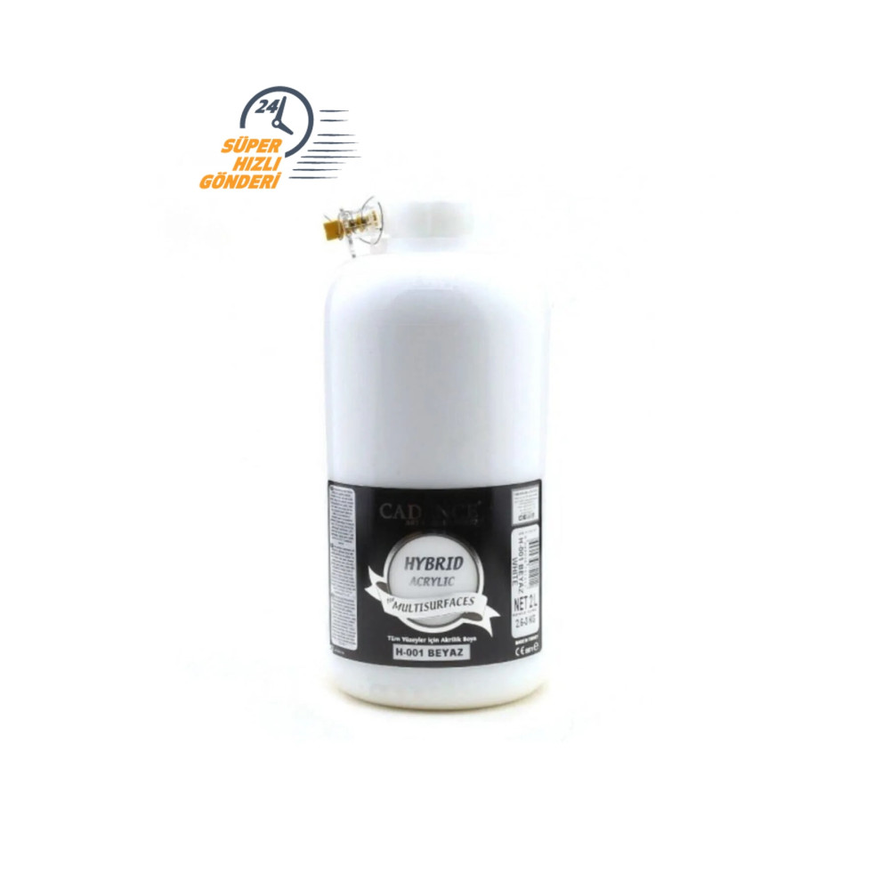 Cadence Boya Beyaz 2 Litre Multisurface Hybrid Akrilik Boya H-001 Beyaz-mobilya Dolap Yenileme Boyası Akrilik Boya Fiyatı