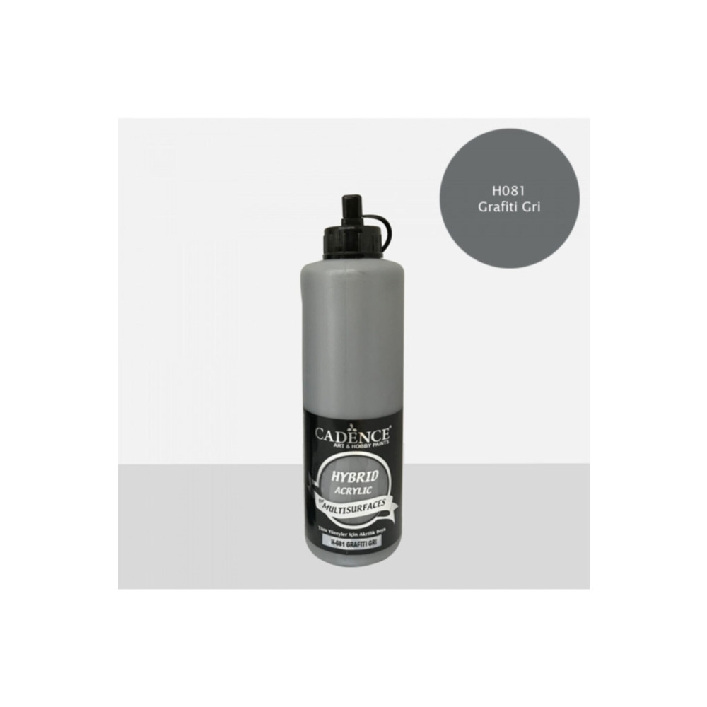 Cadence H-081 Grafıty Gri 500 Ml Multısurface Hybrıd Akr. - Gri - #8C8C8C Akrilik Boya Fiyatı