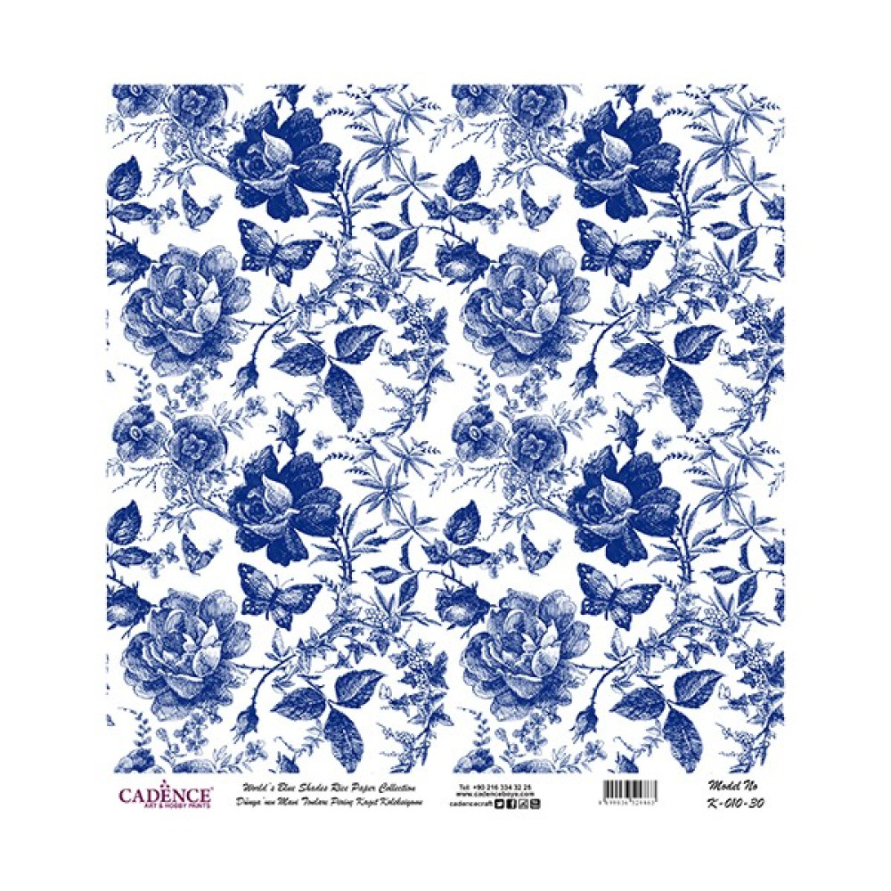 Cadence K-010 Dünya'nın Mavi Tonları Pirinç Dekopaj 30X30 Yardımcı Malzeme Fiyatı