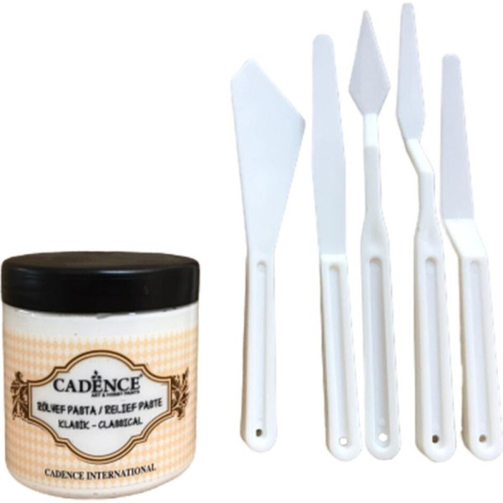 Cadence Klasik Rölyef Pasta 250 ml + Plastik Spatula Set Yardımcı Malzeme Fiyatı