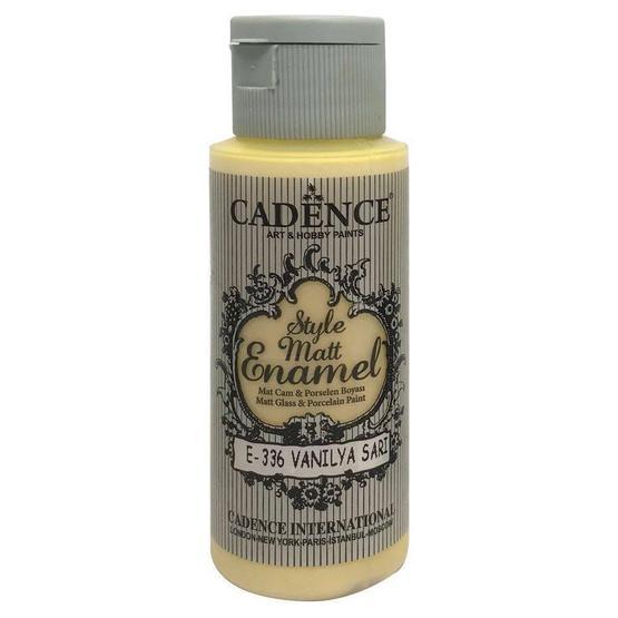 Cadence Style 59Ml. E-336 Vanilya Sarı Matt Enamel Cam Boyası Cam Boyası Fiyatı