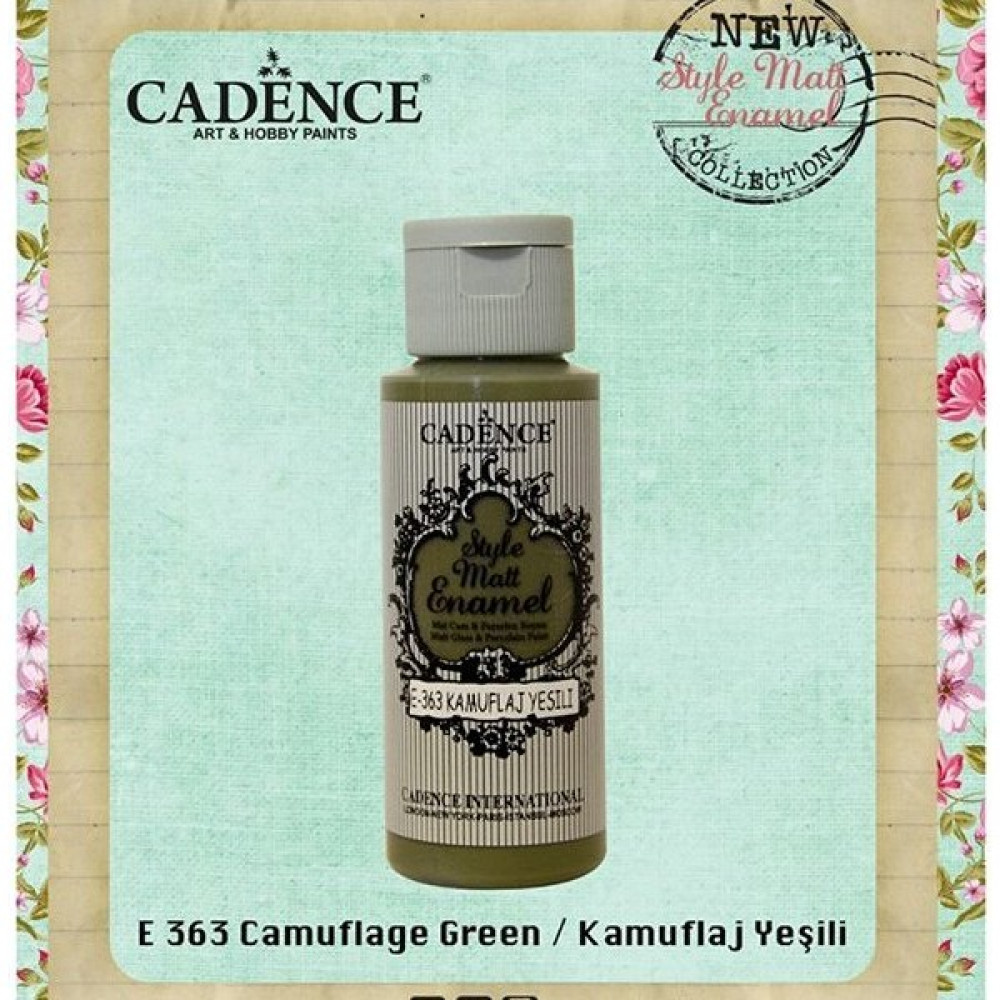 Cadence Style Matt Enamel Cam & Porselen Boyası 59 Ml. E-363 Kamuflaj Yeşili Oto Boyaları Fiyatı