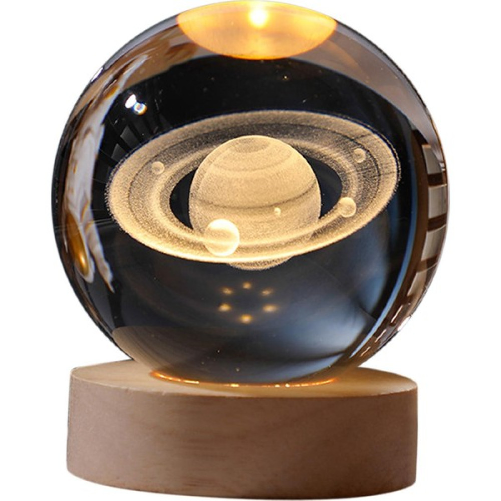 Cadia 60MM Kristal Top Gece Lambası Eğitici Işık Başucu Lambası Oturma Odası Satum Için (Yurt Dışından) - Renkli Gece Lambası Fiyatı