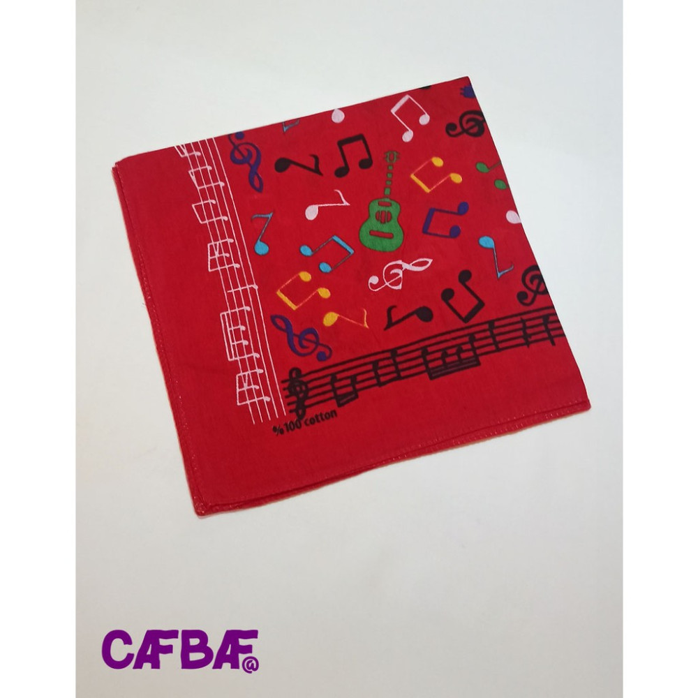 Caf Baf Cafbaf Kare Bandana Müzik MODEL.8517 - Kırmızı Diğer Fiyatı