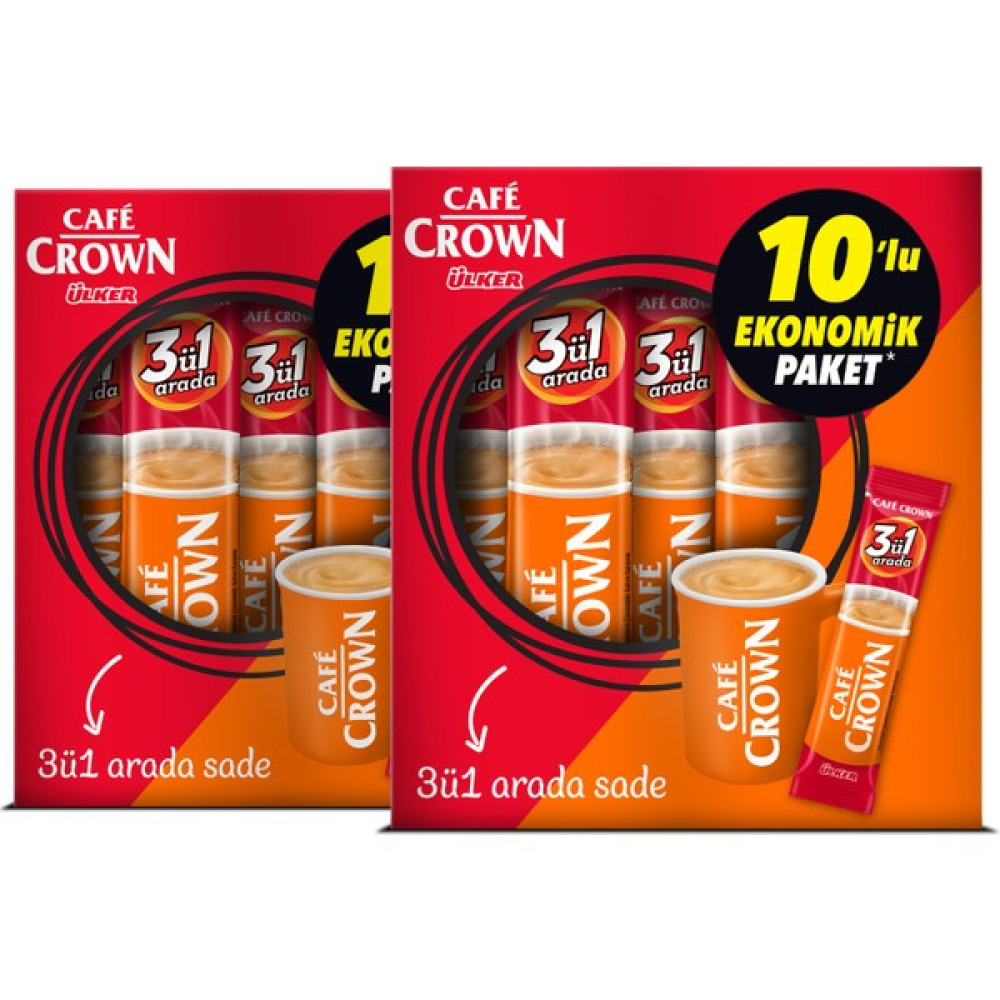 Cafe Crown 3'ü 1 Arada 17,5 Gr. x 10 Adet x 2 Kutu - 350 gr Kahve Fiyatı