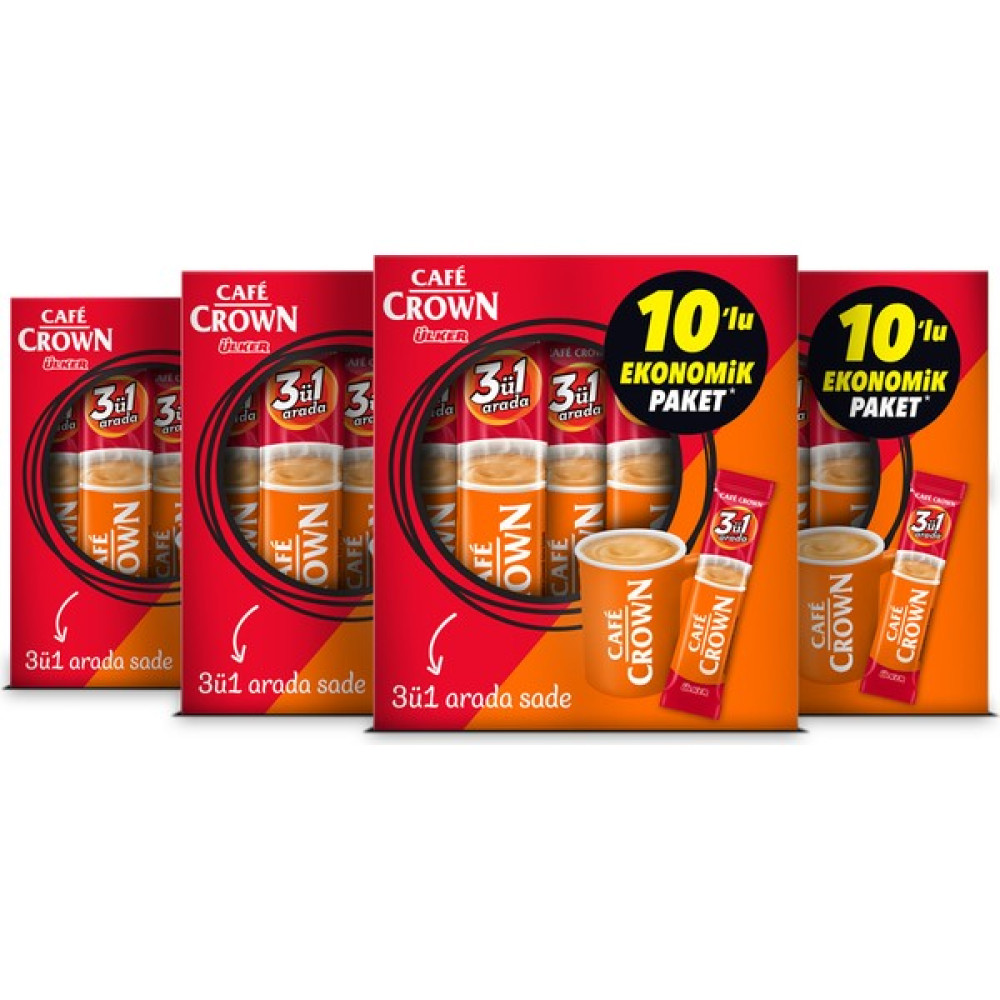 Cafe Crown 3'ü 1 Arada 17,5 Gr. x 10 Adet x 4 Kutu - 4 Adet Kahve Fiyatı