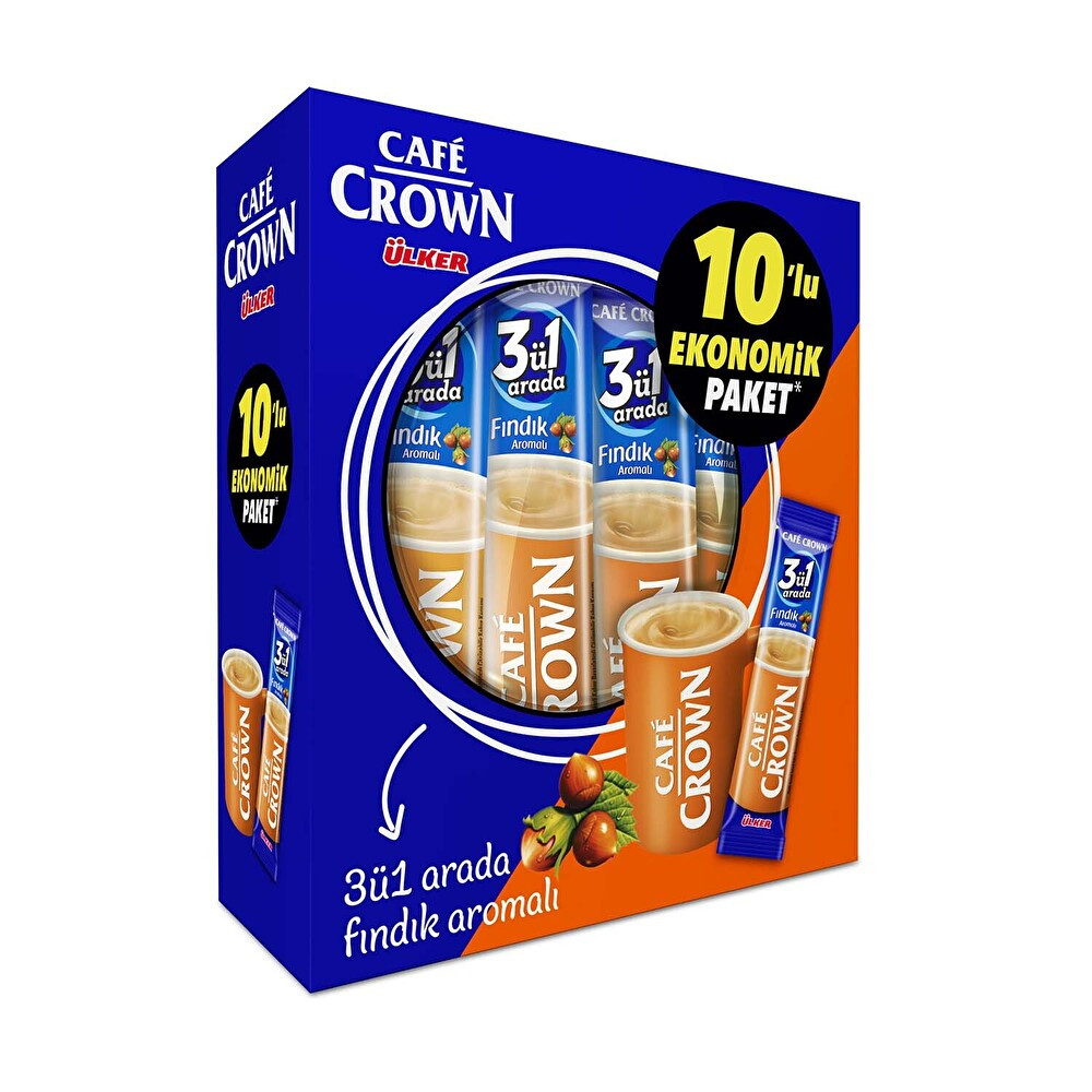 Cafe Crown 3'ü 1 Arada Fındık Aromalı 18 G X 10'lu Paket Kahve Fiyatı