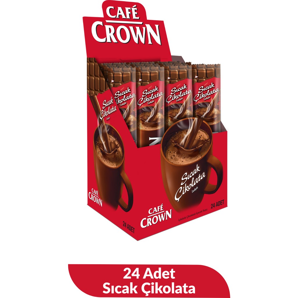 Cafe Crown Sıcak Çikolata 18,5 Gr. x 24 Adet Lezzetli ve Taze Türkiye Menşeli İkram - 18 gr Diğer Fiyatı