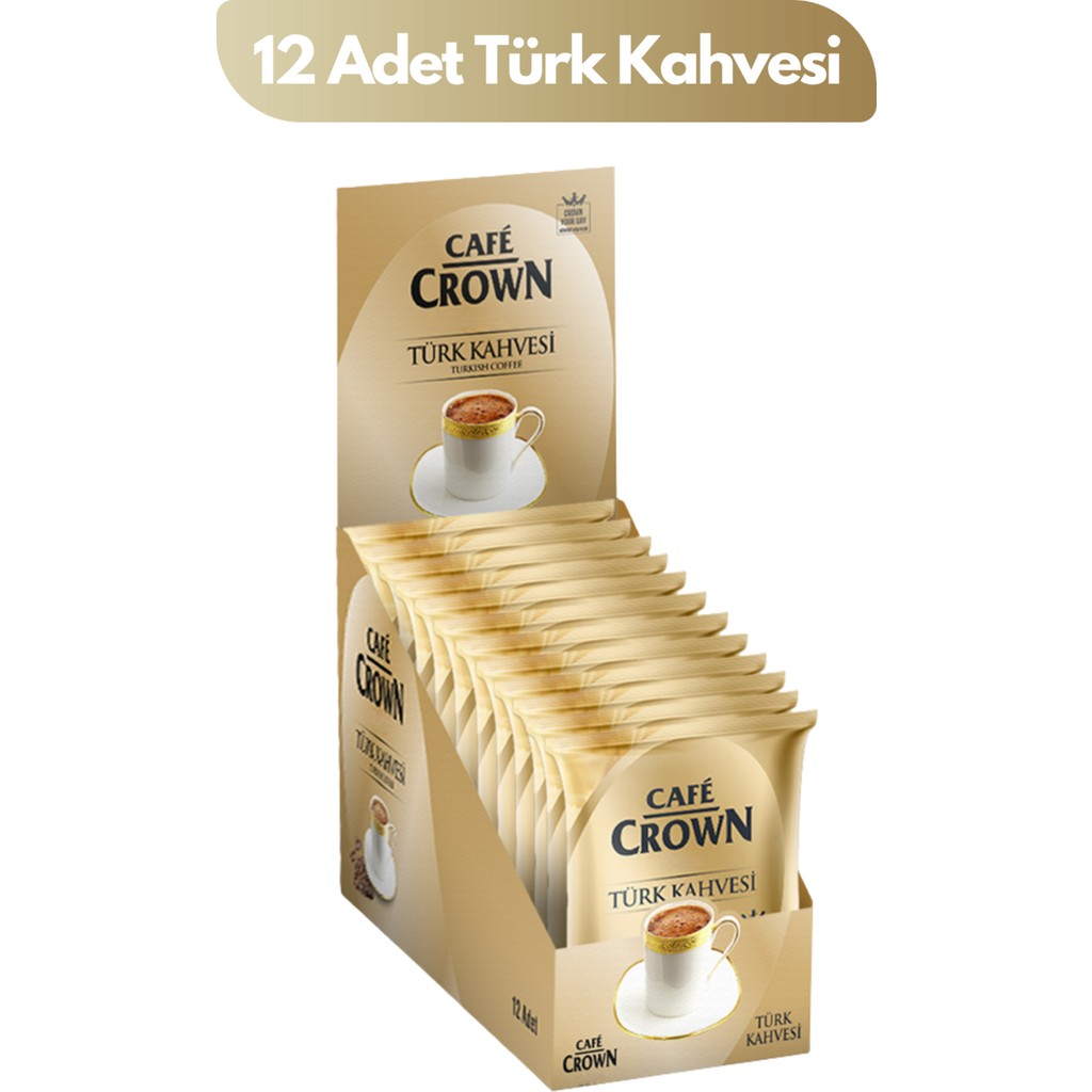 Cafe Crown Türk Kahvesi 100 gr x 12 Adet Zengin Aroma ile Geleneksel Lezzet Deneyimi Diğer Fiyatı