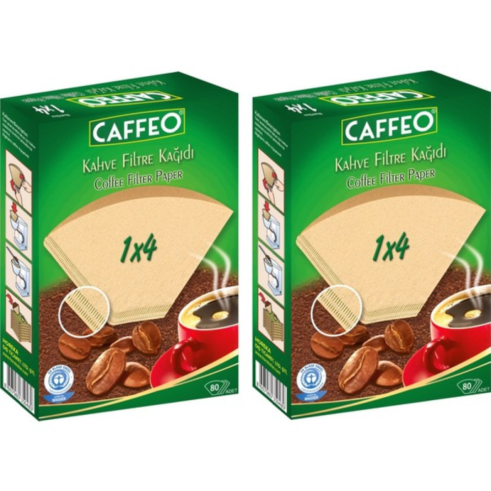 Caffeo Kahve Filtre Kağıdı 1x4 80'li 2 Paket 160'LI - 160 Adet Diğer Fiyatı