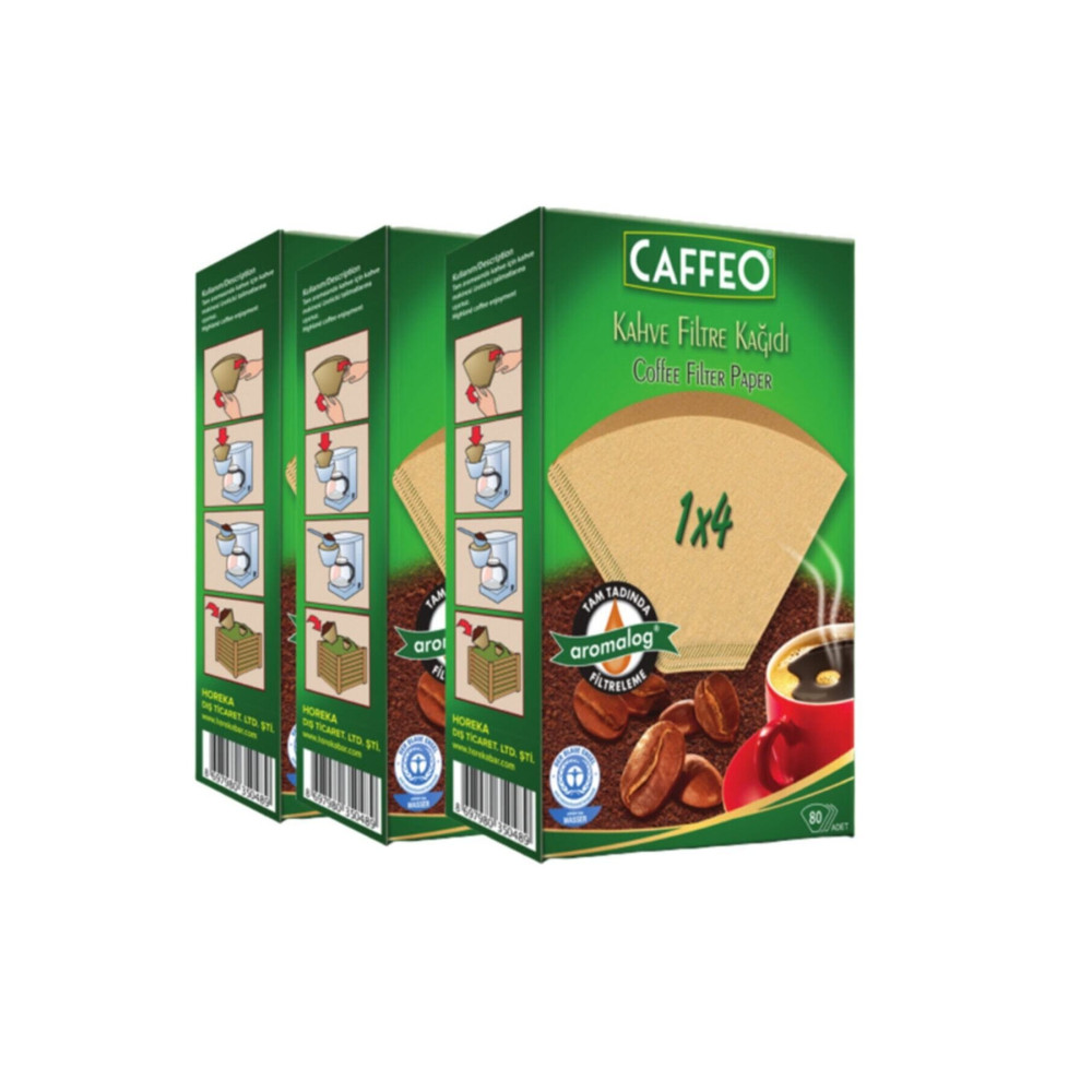 Caffeo Kahve Filtresi 1x4/80(3 PAKET-240 ADET) Kahve Fiyatı