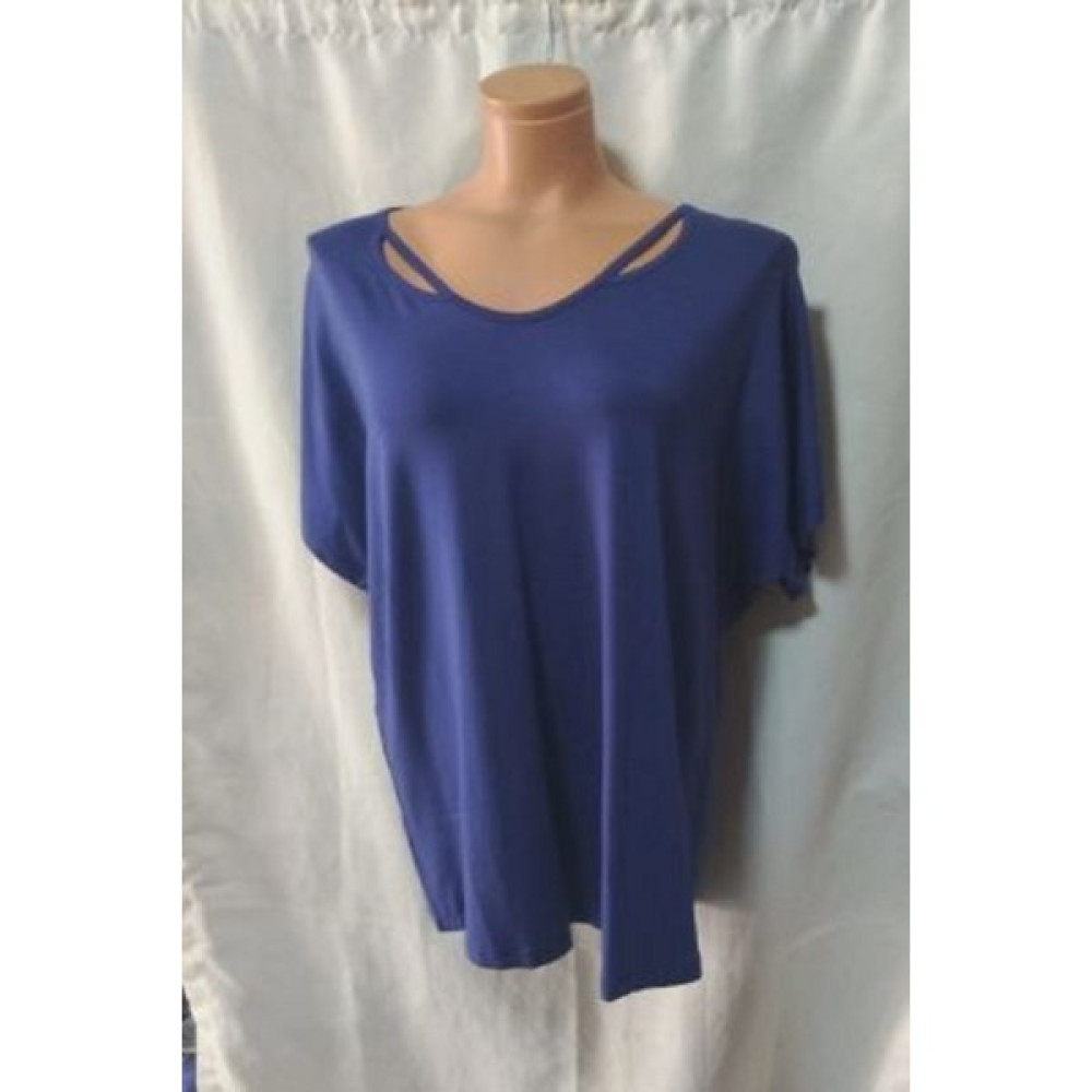 Caftan Lacivert Penye Bluz Kısa Kollu Kaliteli Kullanışlı Şık Güzel Bluz Fiyatı