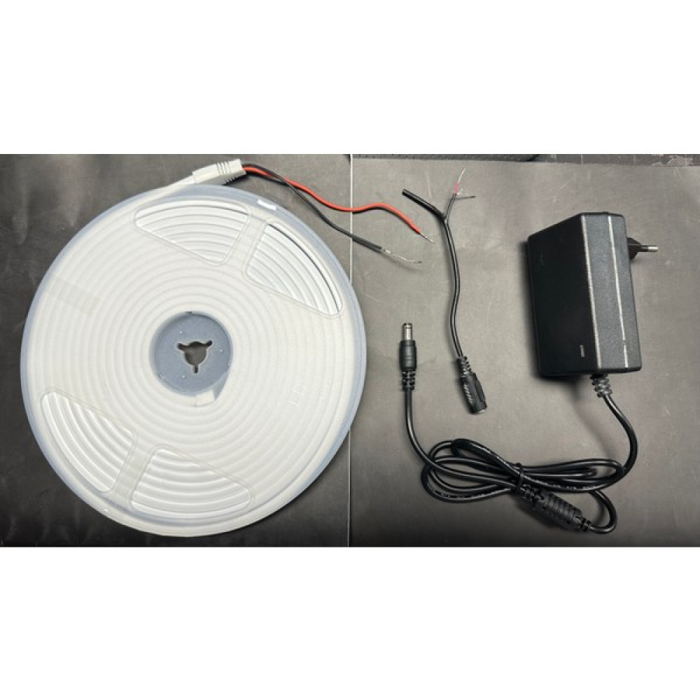 Çağatay Elektrik Neon Set Beyaz 12 Volt Tabela Esnek Neon LED Dış Mekan+5 Amper Jacklı Plastik Trafo+Dişi Jack Led Aydınlatmalar Fiyatı