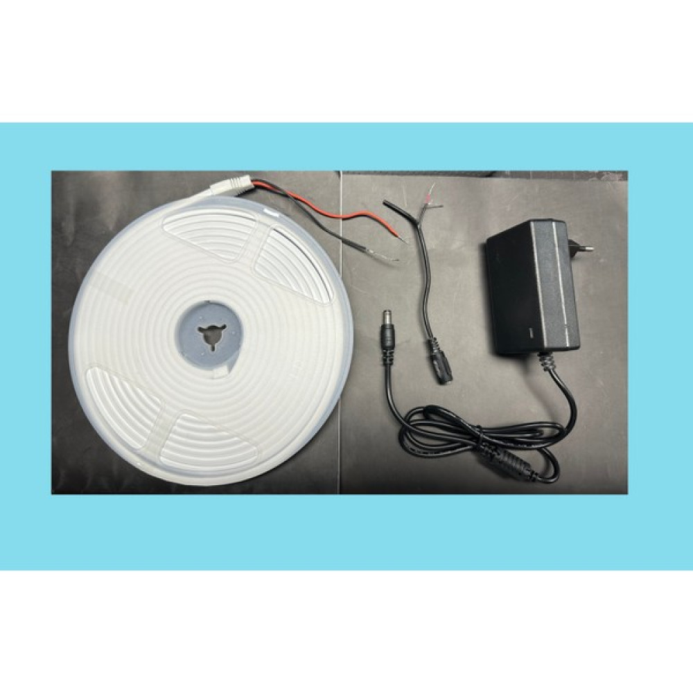 Çağatay Elektrik Neon Set Buz Mavisi 12 V Tabela Esnek Neon LED Dış Mekan+5 Amper Jacklı Plastik Trafo+Dişi Jack Led Aydınlatmalar Fiyatı