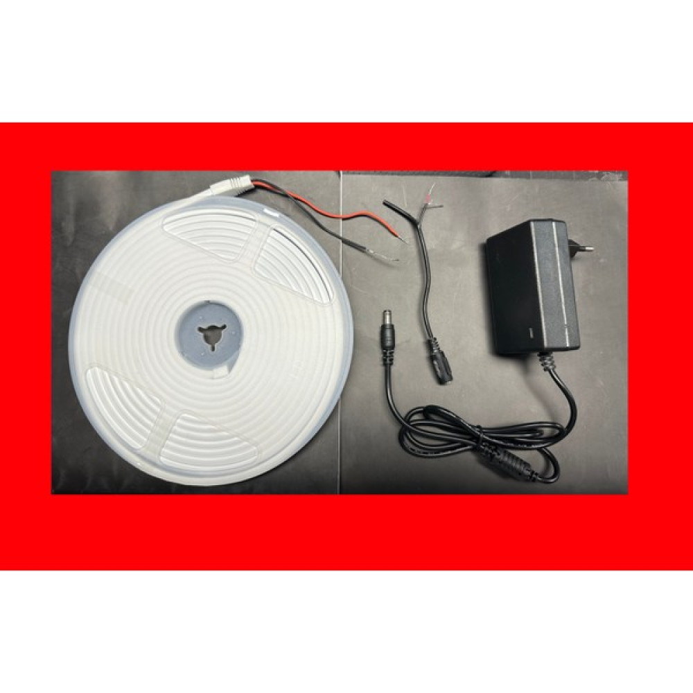 Çağatay Elektrik Neon Set Kırmızı 12 Volt Tabela Esnek Neon LED Dış Mekan+5 Amper Jacklı Plastik Trafo+Dişi Jack Led Aydınlatmalar Fiyatı