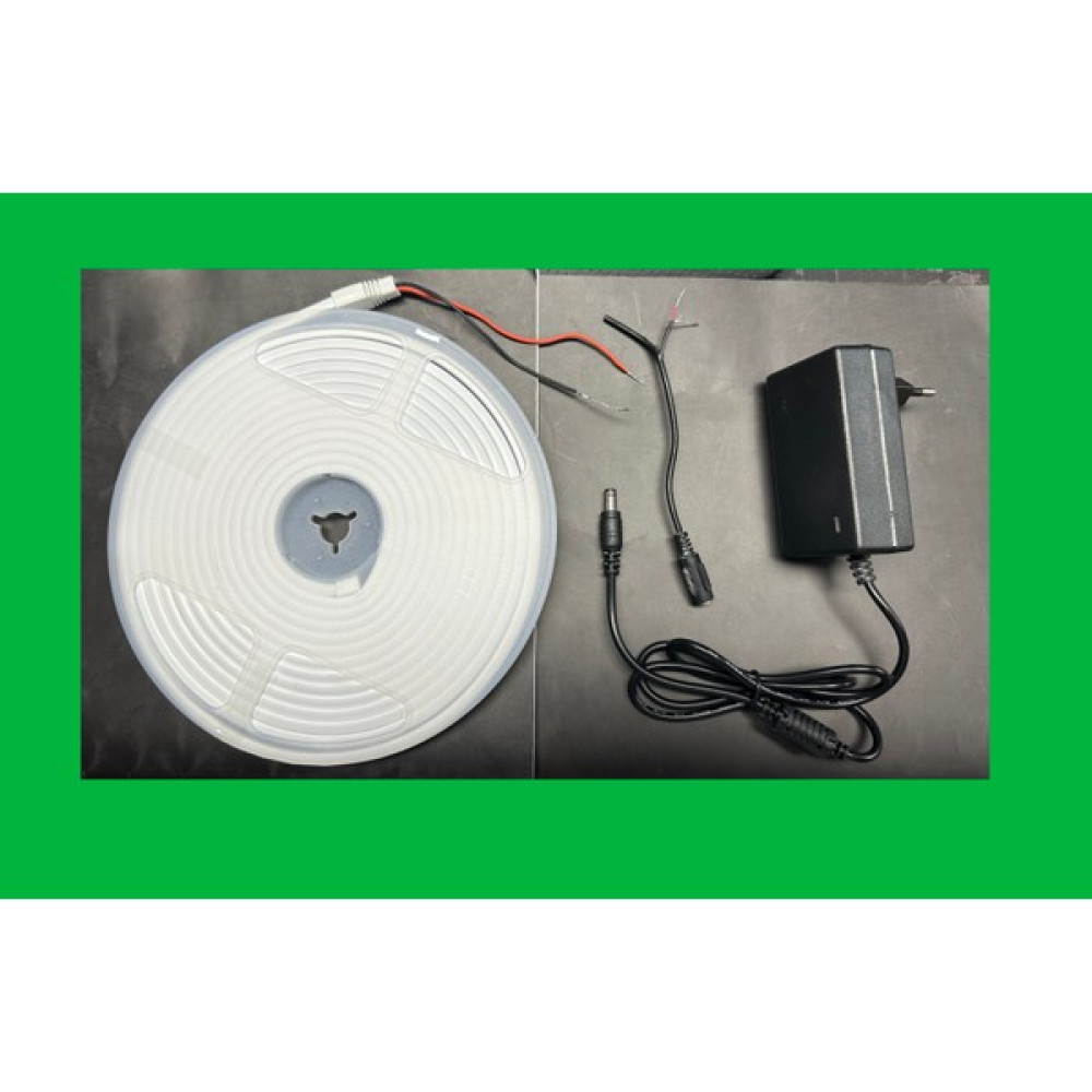 Çağatay Elektrik Neon Set Yeşil 12 Volt Tabela Esnek Neon LED Dış Mekan+5 Amper Jacklı Plastik Trafo+Dişi Jack Led Aydınlatmalar Fiyatı