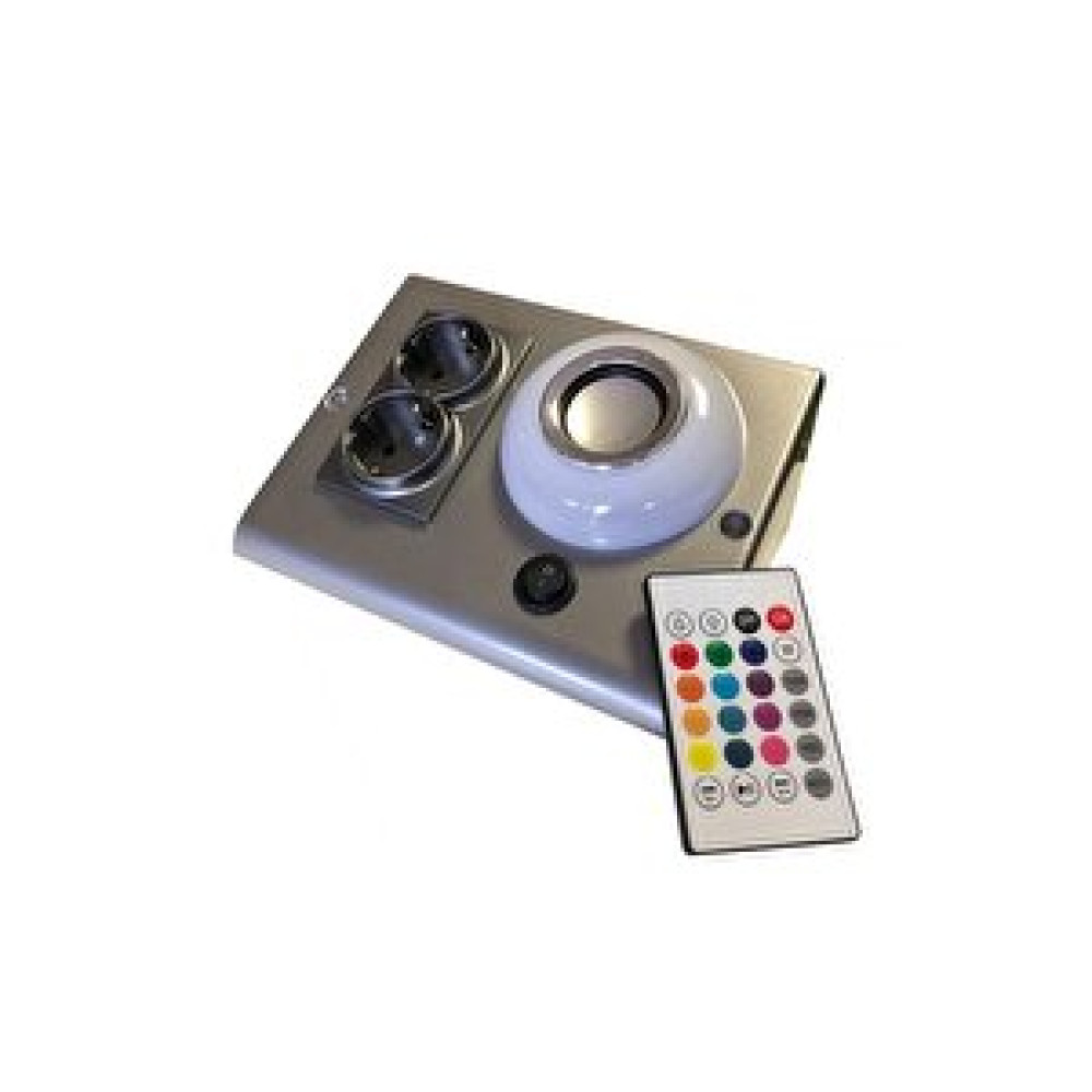 ÇağatayElektrik Müzik Çalar Dolap Ve Tezgah Altı Armatür Rgb Ledli Bluetoothlu Kumandalı Füme Ve 3 Mt. Kablolu Prizler Fiyatı
