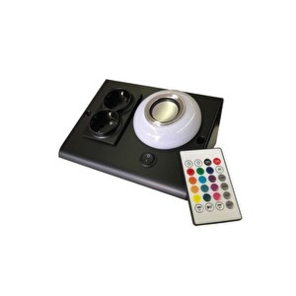 ÇağatayElektrik Müzik Çalar Dolap Ve Tezgah Altı Armatür Rgb Ledli Bluetoothlu Kumandalı Siyah Ve 2 Mt. Kablolu Prizler Fiyatı