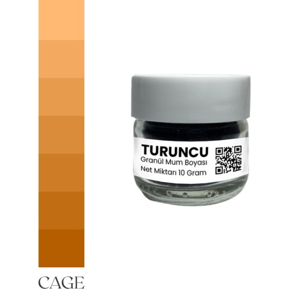 CageartStudio 1. Klite Lüks Granül Mum Boyası 10 gr - Turuncu Dekoratif Mum Fiyatı