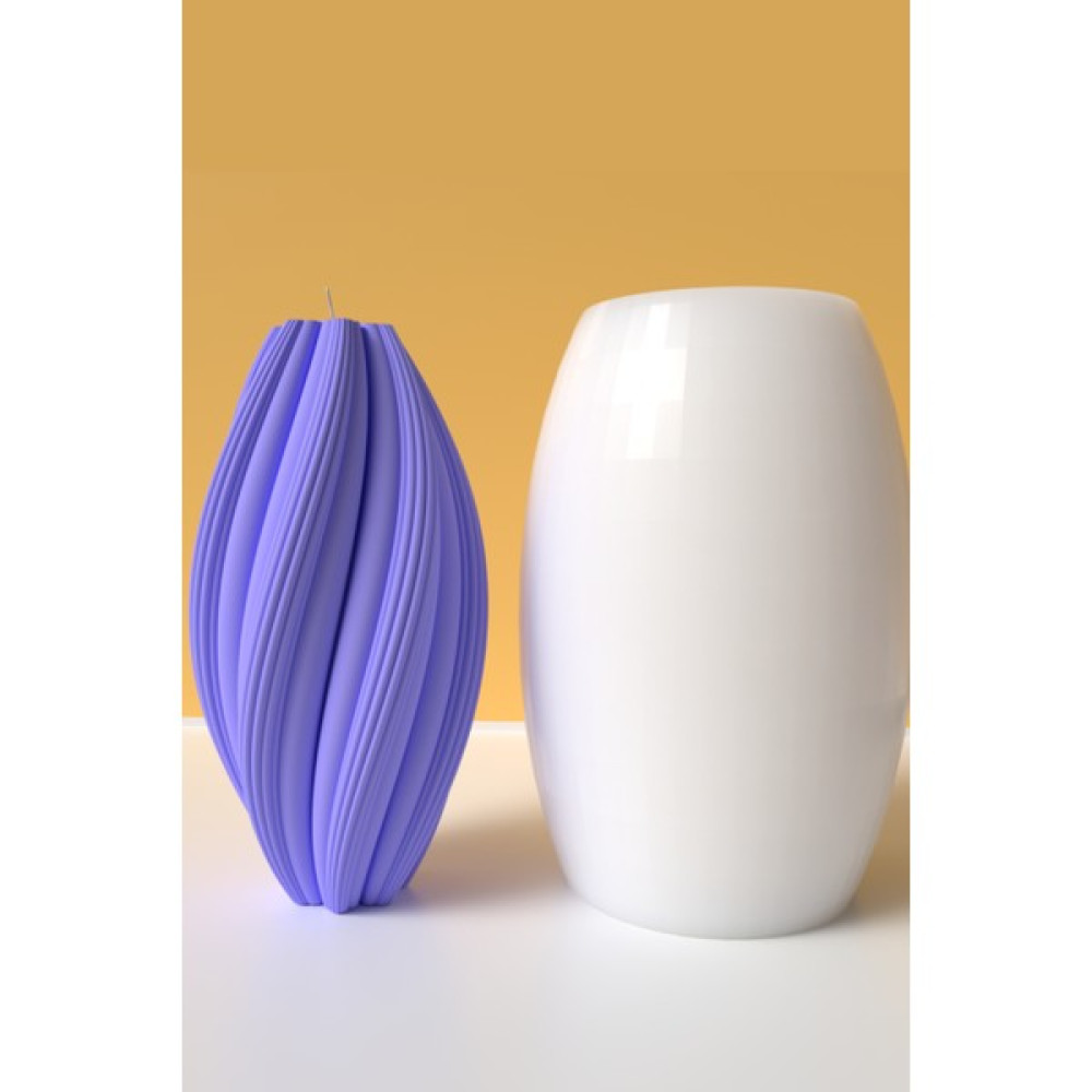 CageartStudio Büyük Boy Spiral Mum Silikon Kalıp - Mum Yapım Malzemeleri 18 cm - Beyaz - 1 Adet Dekoratif Mum Fiyatı
