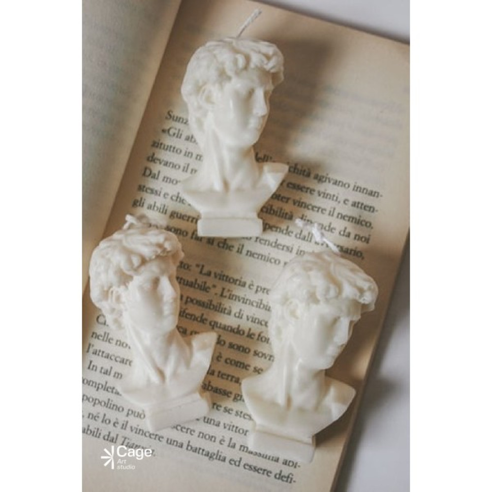 CageartStudio David Candle Doğal Dekoratif Kokulu Mum - Beyaz - 1 Adet Dekoratif Mum Fiyatı