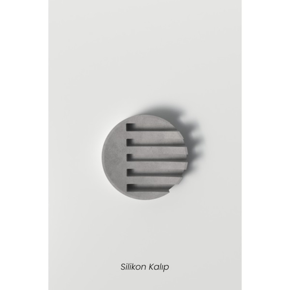 CageartStudio Desenli Beton Sabunluk Silikon Kalıp - Yuvarlak Beton Sabunlık Silikon Kalıbı M3 Ev & Dekorasyon Aksesuarları Fiyatı