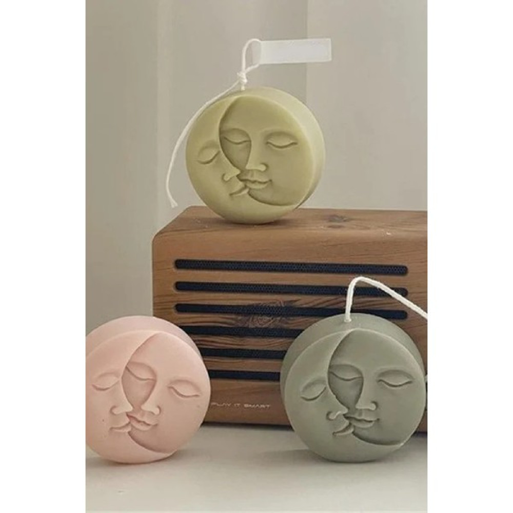 CageartStudio Dkoratif Ay ve Güneş Mum Silikon Kalıp - Beyaz - 1 Adet Dekoratif Mum Fiyatı