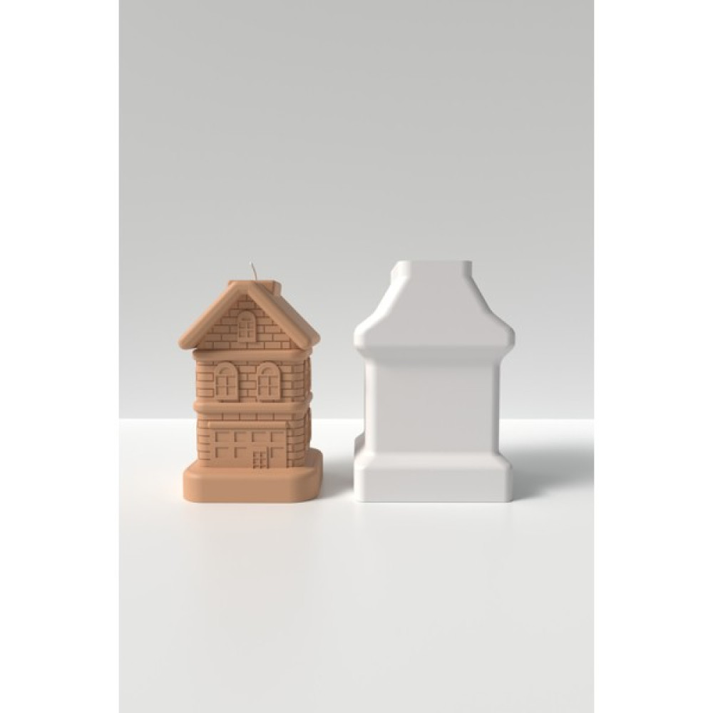 CageartStudio Ev Şeklinde Mum Silikon Kalıp - Dekoratif Mum Kalıbı Mum Yapım Malzemeleri Model-01 Ev & Dekorasyon Aksesuarları Fiyatı