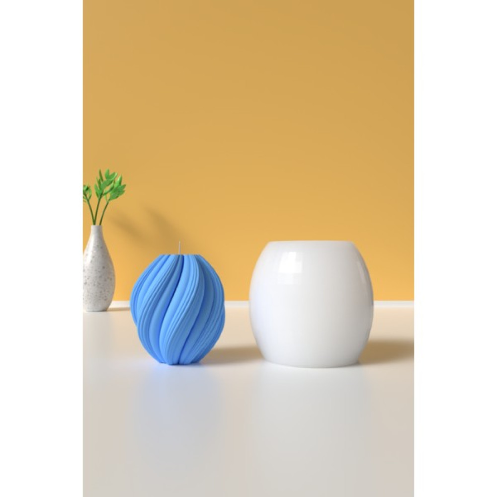 CageartStudio Küçük Spiral Mum Silikon Kalıp - Mum Yapım Malzemeleri 6 cm - Beyaz - 1 Adet Dekoratif Mum Fiyatı