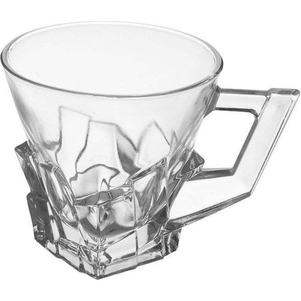 Çağla Homes 6'lı Lüx Kristal Kulplu Bardak Saplı Çay Bardağı Fincanı Seti Dekoratif Kb-05 Fincan / Bardak / Kahve Takımı Fiyatı