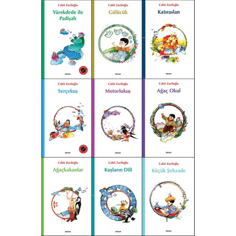 Cahit Zarifoğlu Çocuk Kitapları 9 Kitap Set (Yürekdede ile Padişah-Gülücük-Katıraslan-Serçekuş-Motorlukuş-Ağaç Okul-Ağaçkakanlar-Kuşların Dili-Küçü... Çocuk Öykü Fiyatı