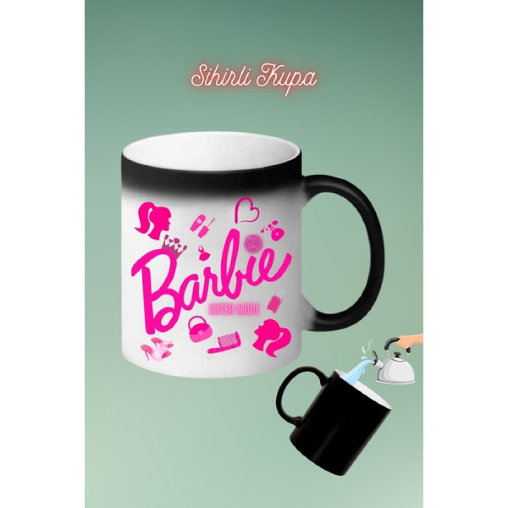 Caisya Barbie Enter Mode Baskılı Sihirli Kupa Bardak Çay Kahve Fincanı - Beyaz Oto Boyaları Fiyatı