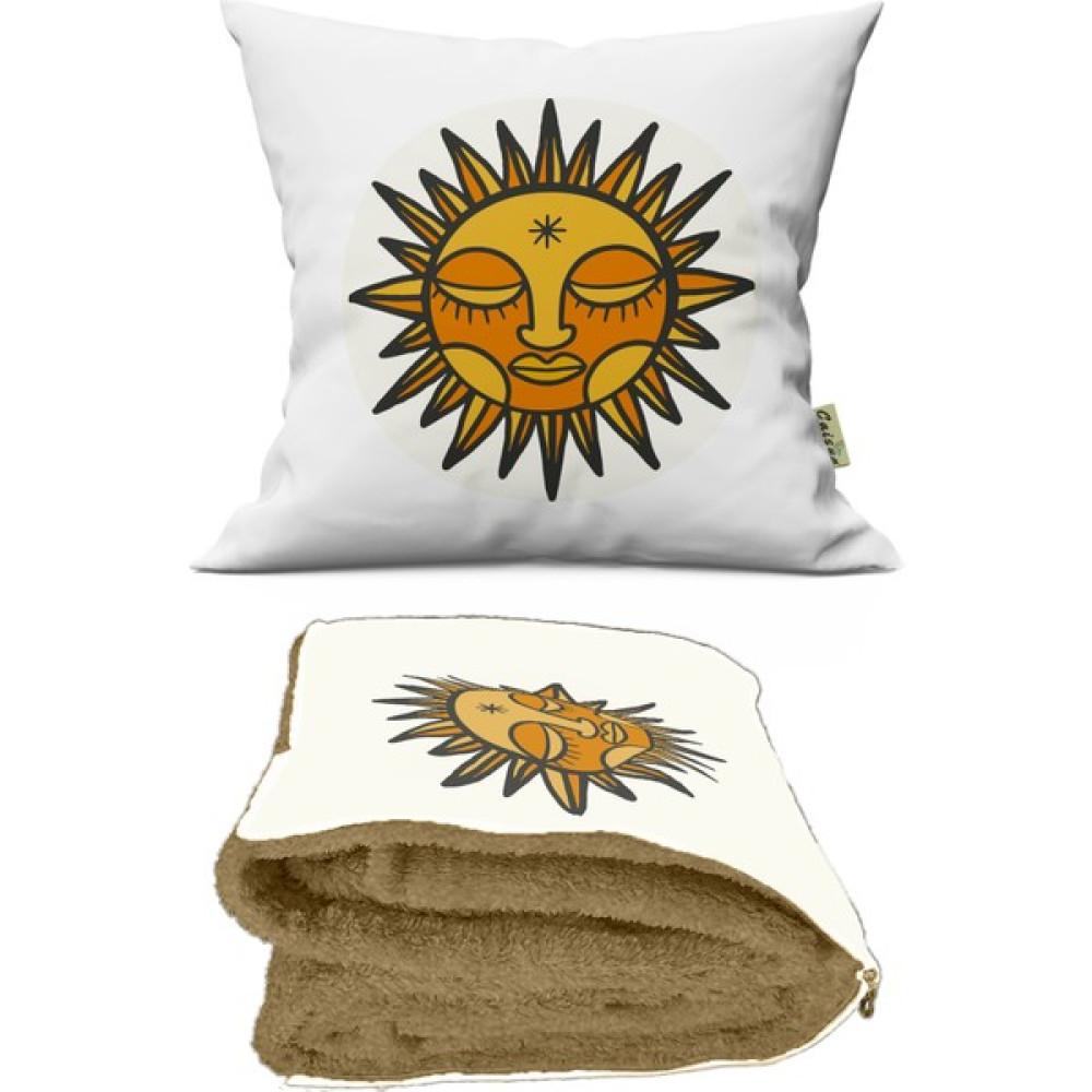 Caisya Butik Hint Güneşi Desenli Iç Dolgusu Battaniyeli Araç Içi Opsiyonel Yastık 36X36CM Oto Boyaları Fiyatı