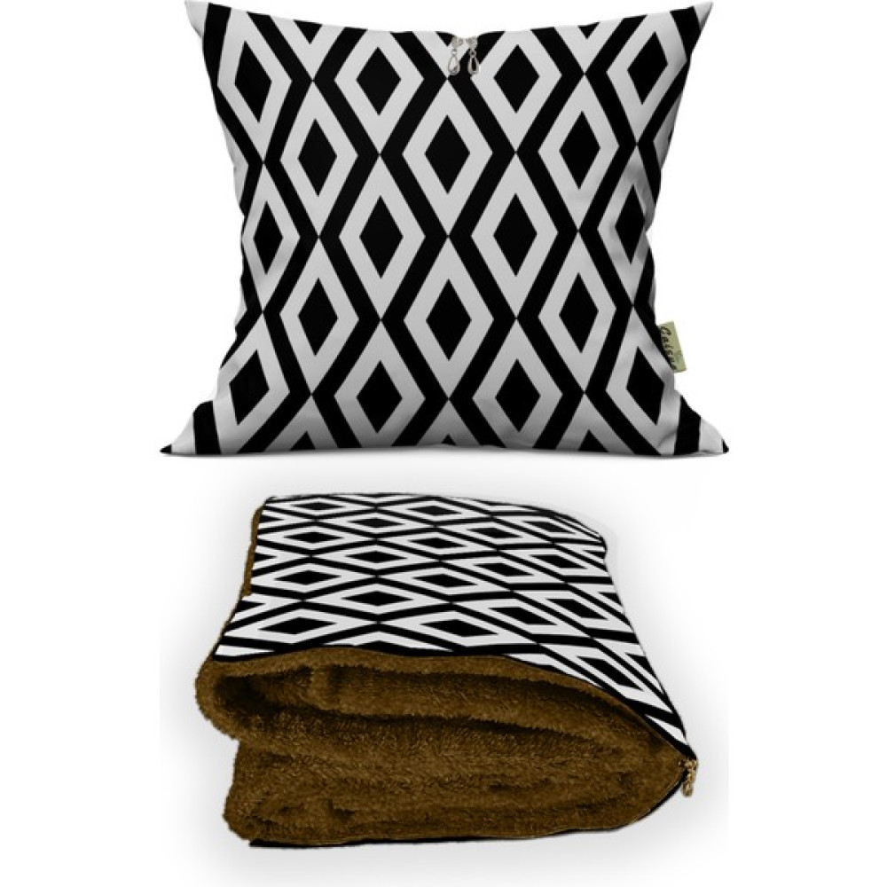 Caisya Butik Modern Desenli Iç Dolgusu Battaniyeli Araç Içi Opsiyonel Yastık 38X38CM Oto Boyaları Fiyatı