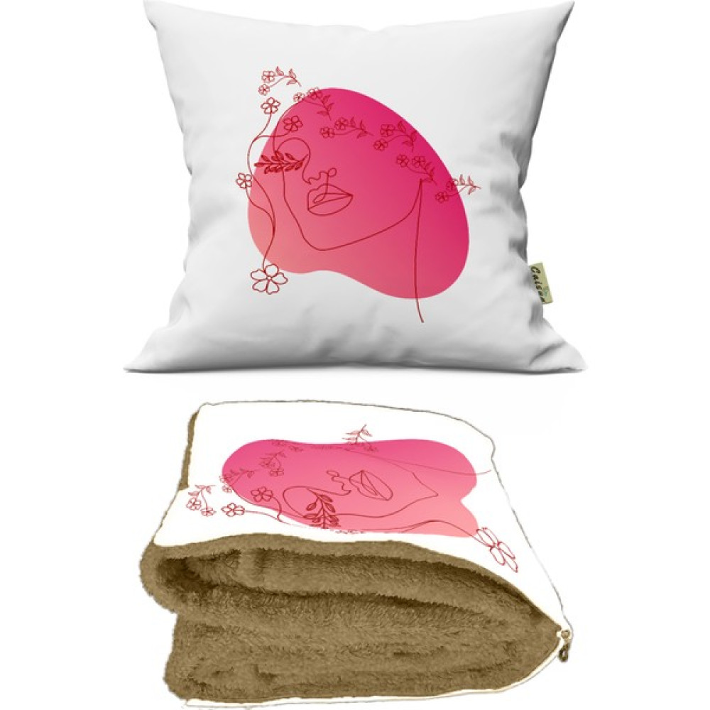 Caisya Butik Modern Kadın Silüet Desenli Iç Dolgusu Battaniyeli Araç Içi Opsiyonel Yastık 36X36CM Oto Boyaları Fiyatı