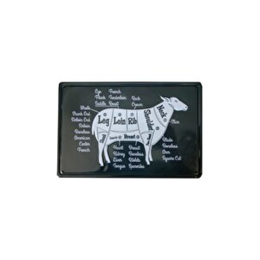 CajuArt Kasap Koyun Resim Temalı Metal Plaka 20x30 Cm Metal Tablo Tablo & Poster Fiyatı