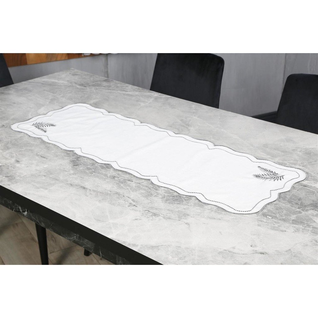 Caka Home Runner Yaprak Nakışlı Keten Efektli - Gri - 40 x 115 cm SSD / Solid State Drive Fiyatı