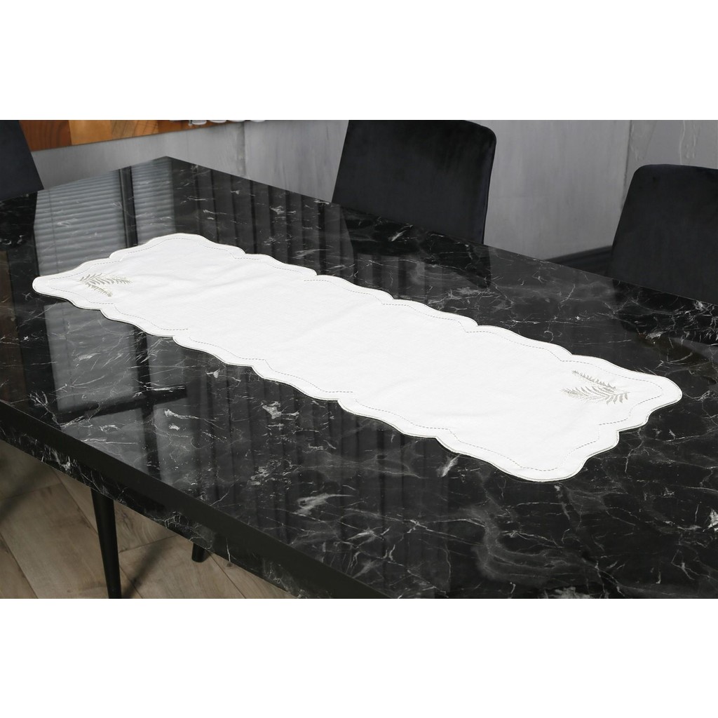 Caka Home Runner Yaprak Nakışlı Keten Efektli - Krem - 40 x 115 cm SSD / Solid State Drive Fiyatı