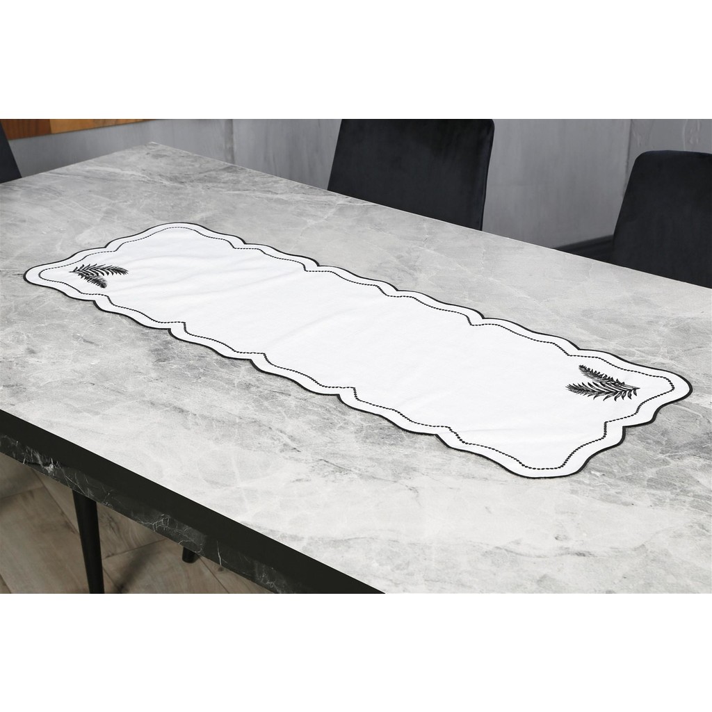 Caka Home Runner Yaprak Nakışlı Keten Efektli - Siyah - 40 x 115 cm SSD / Solid State Drive Fiyatı