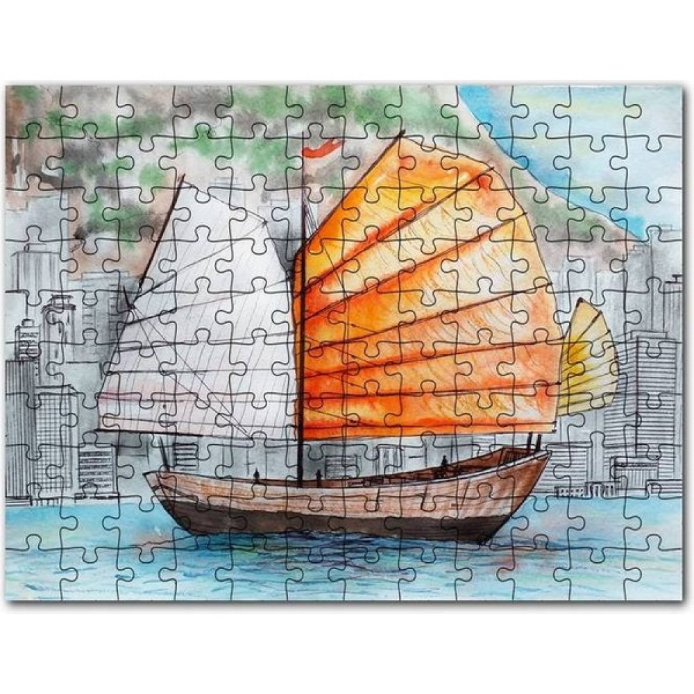 Cakapuzzle Çin Teknesi Sobalvarro Görseli 1000 Parça Puzzle Yapboz Mdf (Ahşap) Puzzle & Aksesuarları Fiyatı