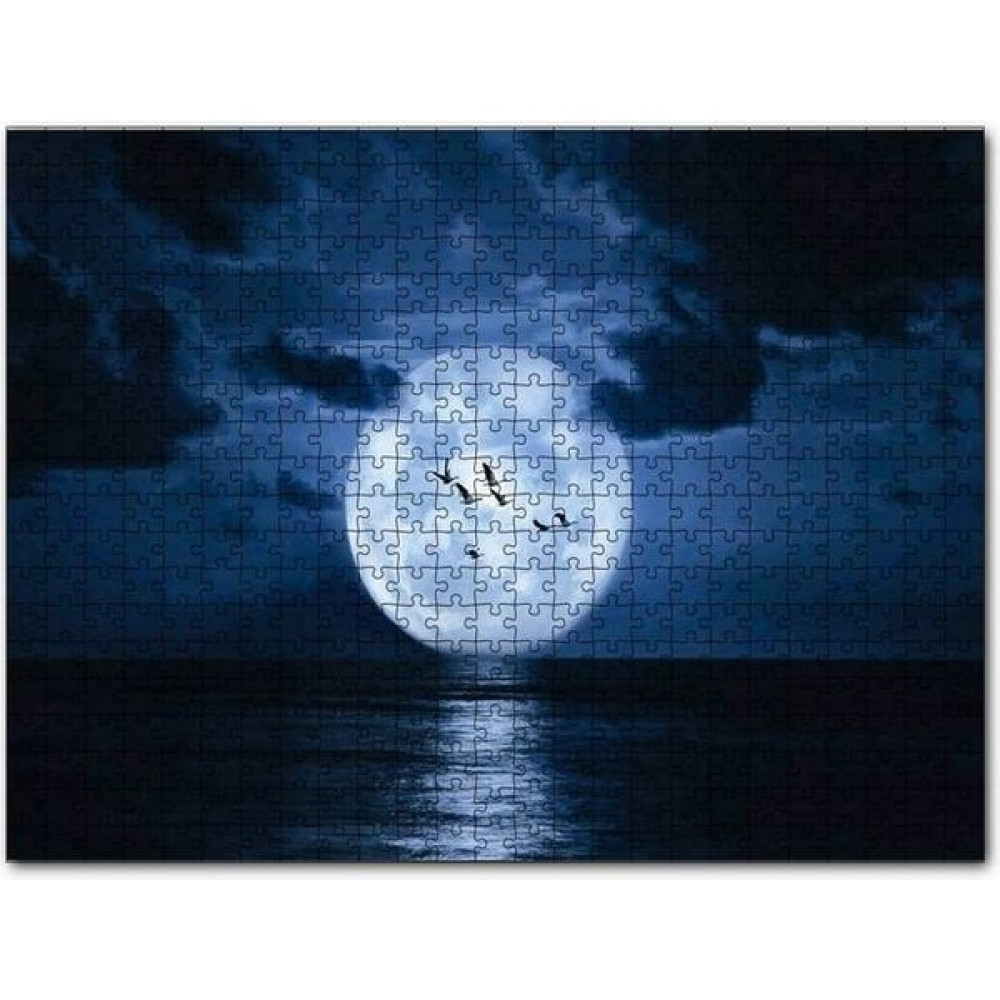 Cakapuzzle Deniz, Bulutlar, Kuşlar ve Süper Ay 1000 Parça Puzzle Yapboz Mdf (Ahşap) Puzzle & Aksesuarları Fiyatı