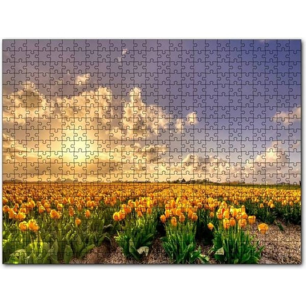 Cakapuzzle Günbatımında Bulutlar ve Sarı Laleler 1000 Parça Puzzle Yapboz Mdf (Ahşap) Puzzle & Aksesuarları Fiyatı