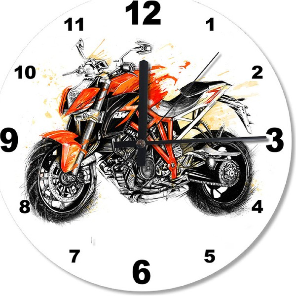 Cakasepetim Kavuniçi Motosiklet Desenli Duvar Saati - 30 x 30 cm Dekoratif Saat Fiyatı