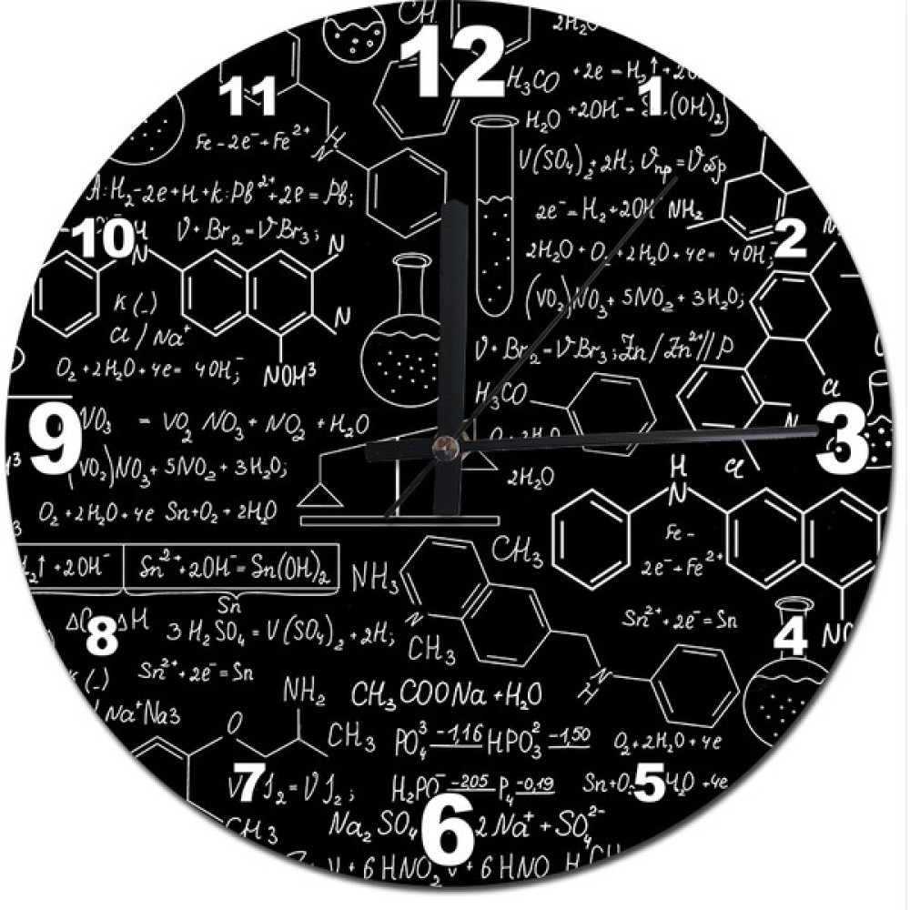 Cakasepetim Kimya Formülleri Baskılı Duvar Saati - 50 x 50 cm Dekoratif Saat Fiyatı