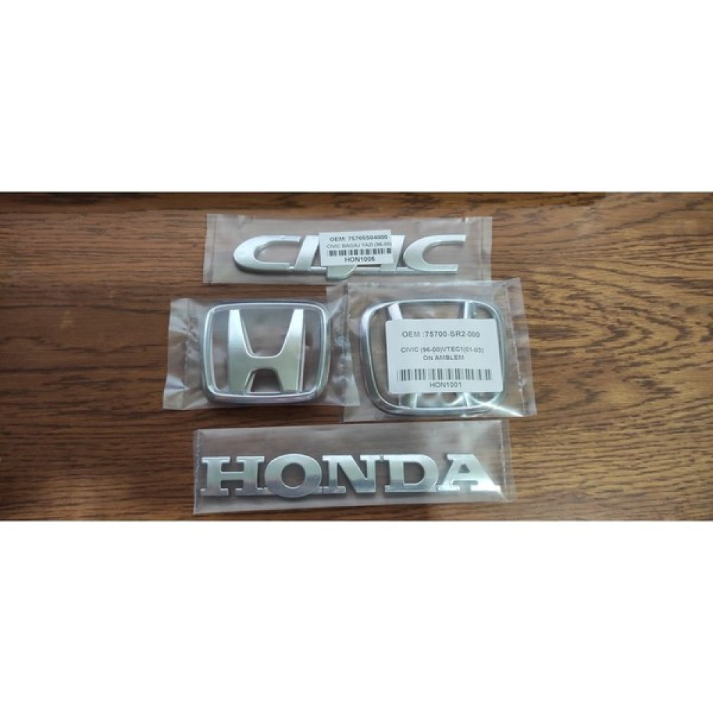 Çakır Grup Honda Cıvıc Bagaj Yazısı Ön ve Arka Arma (1998-2000 Arası Uyumlu) Honda Bagaj Yazısı Logo Ithal - 1 - Altın - Gümüş - Siyah Oto Boyaları Fiyatı