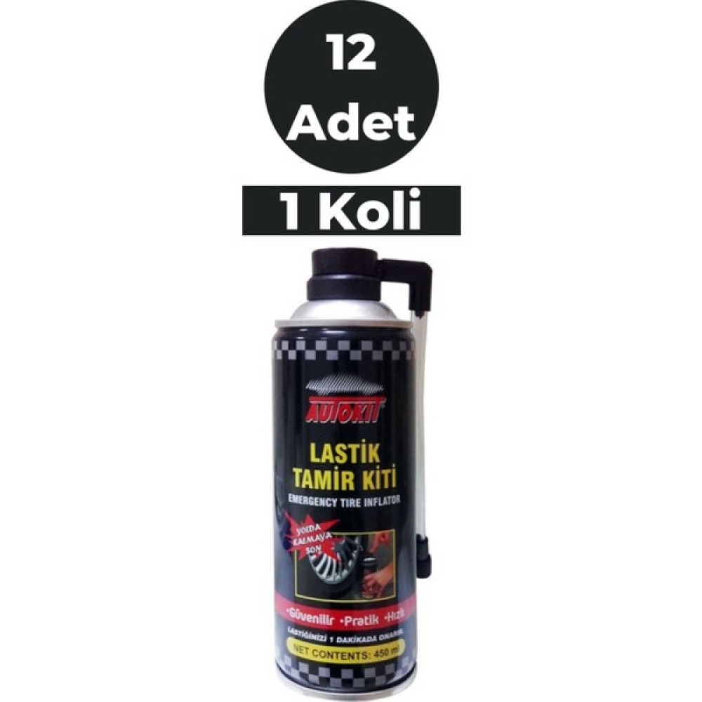 Çakır Grup Lastik Tamir Spreyi Lastik Tamir Kiti 450 ml x 12 Adet (1 Koli) Lastikler Fiyatı