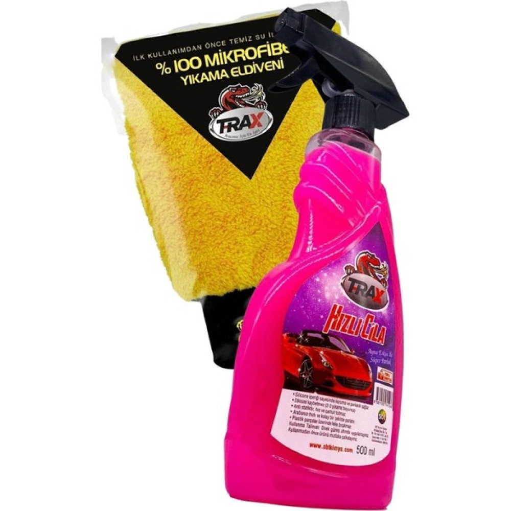 Çakır Grup Mikrofiber Kaliteli Yıkama Eldiveni ve Araba Oto Cilası Parlaklığı Hızlı Cila Sprey 500 ml Oto Bakım & Temizlik Ürünleri Fiyatı